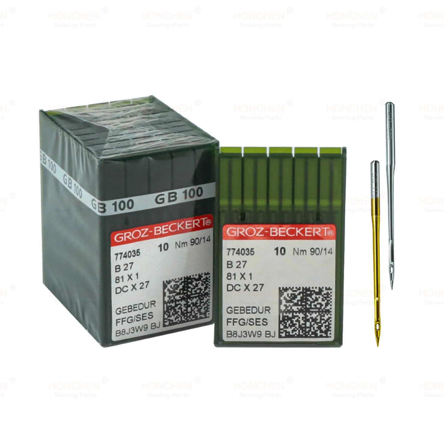100 PCS Overlock Sewing Machine Needles GROZ-BECKERT DCX27 Needle  (B27)  81X1  DCX1 Needle GEBEDUR Heat Proof Titanium Needle