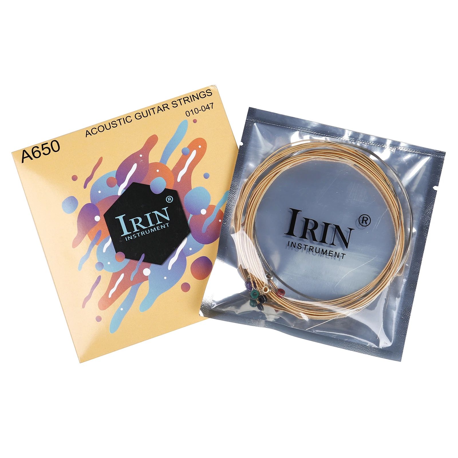 IRIN A650 Guitar Strings 6-String Phosphor Bronze Stainless Steel Wire Strings Acoustic Folk Guitar Musical Instrument Accessory
