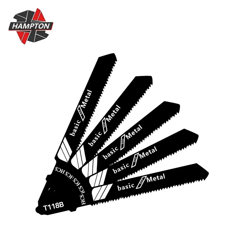 

HAMPTON Jigsaw Blade T118B HCS Jig Saw Blade for Wood Metal Cutting Reciprocating Power Tool Metal Assorted Saw Blade