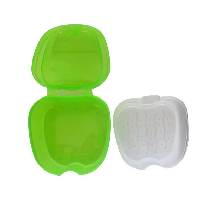 3PCS Denture Storage Box Case Denture Brush Set Dental Retainer False Teeth With Strainer Denture Cups Soaking Dentures Case