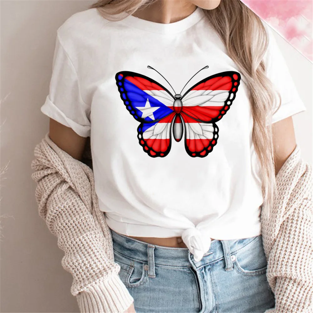 Puerto Rico Tee women comic manga Tee female graphic clothing