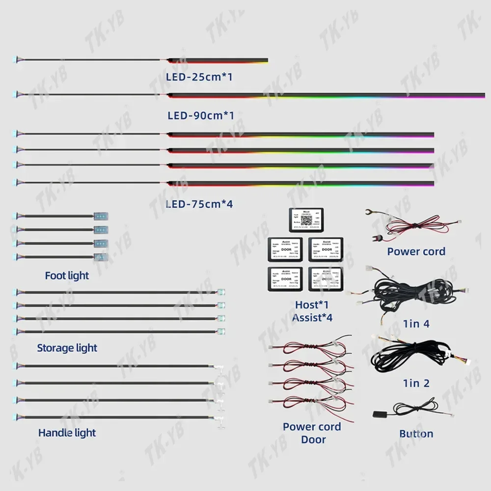 

No.1 selling ambient light car kit 18 in 1/10 in 1/6 in 1 interior led car lights Symphony ambient lighting led for 98% car