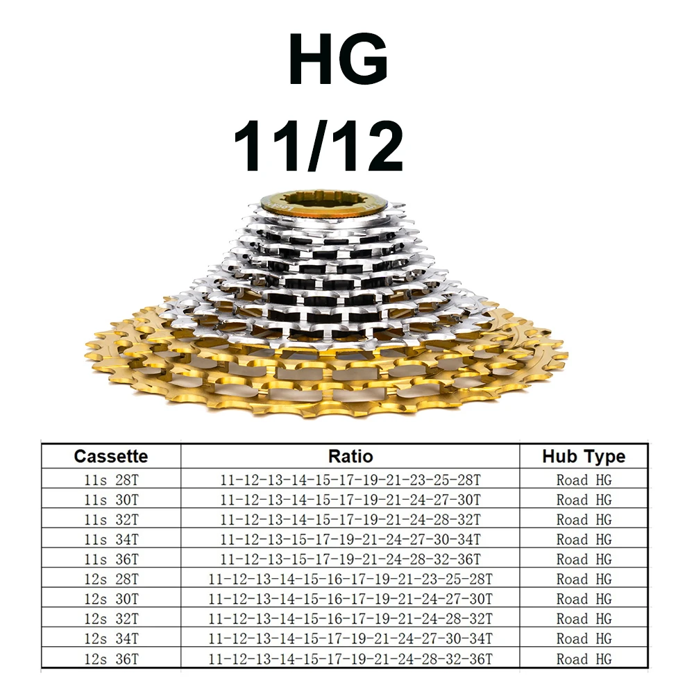 ZTTO GEN3 Ultralight 11 Speed 12 Speed Road Bike Cassette 11s 12s 11-28/30/32/34/36T ULT HG Sprocket 135~155g 11V 12V Gravel K7