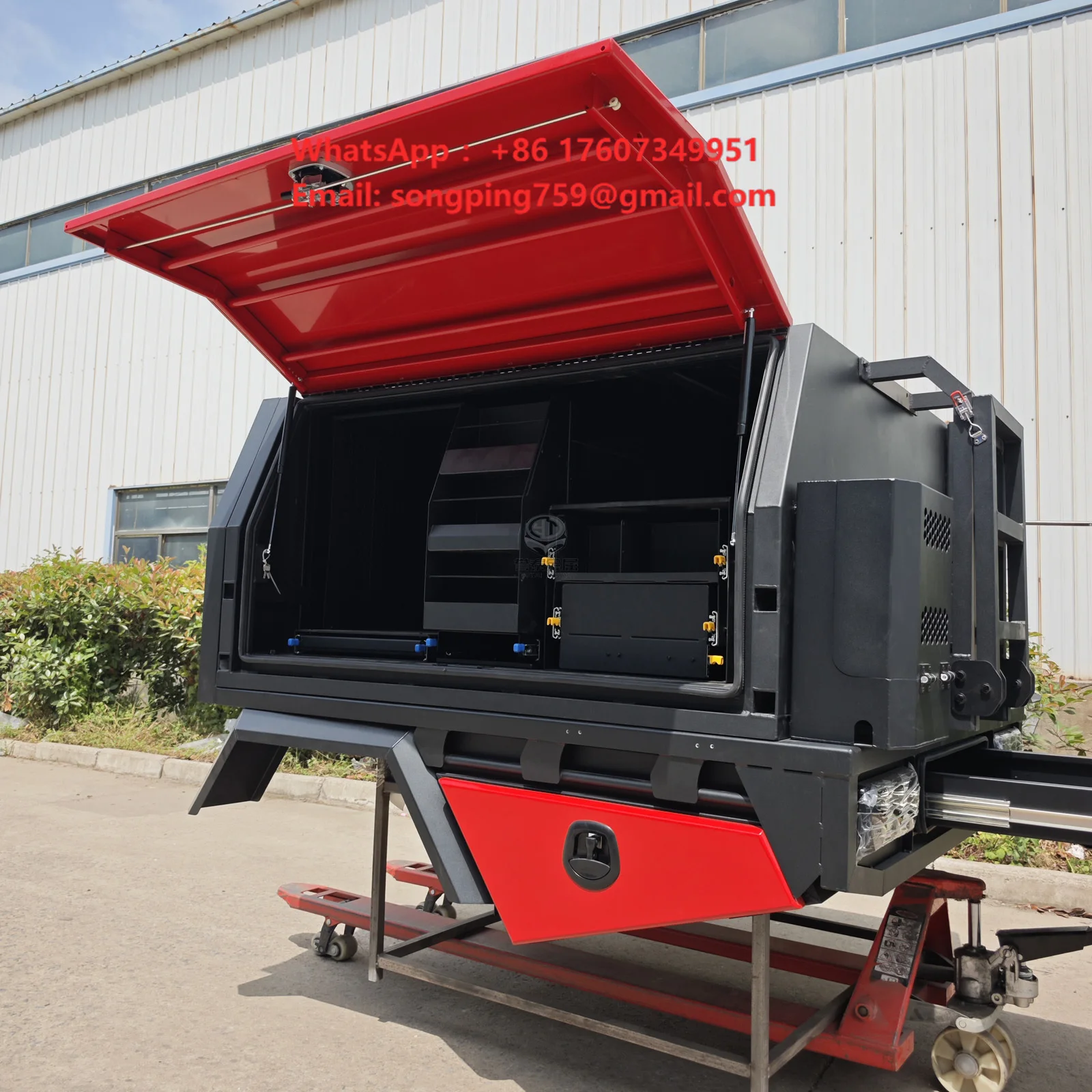 2100mm Dual/single/extra Cab Aluminum Ute Tray and Canopy with Dog Box and 3 Doors for Pickup Truck