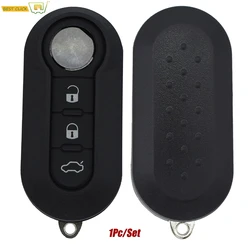 3 Button Remote Car key Shell Fob Case For Fiat 500 abarth Panda Punto Bravo 2 Ducato Tipo Doblo 500x 500l 500e Auto Uncut Blade