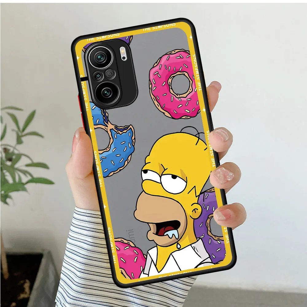 Disney Draw Sitcom Simpsons phone cases for Redmi Note 11 13 Pro 5G 9 10 4G 12 Pro Plus 8 10s 7 K40 9S 8T 12S 11S Cover Frosted