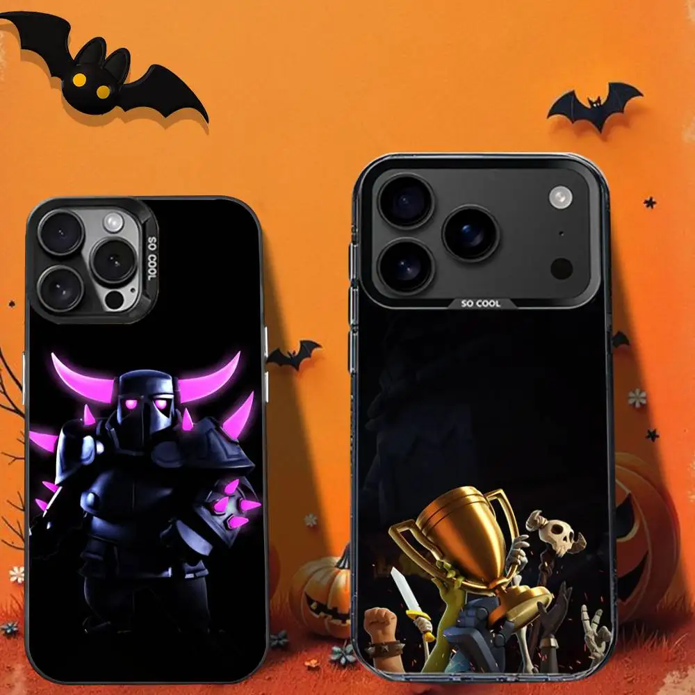 

Cool P-PEKKA-es Game Phone Case For iPhone 16,12,13,17,15,1,11,Mini,Pro,SE,XS,MAX,Black Matte Silicone Cover