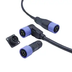 Electric Vehicle Lithium Battery Plug Waterproof M20 3+0 Charging Discharging Connectors Quick Locking Female 30A IP67 Socket