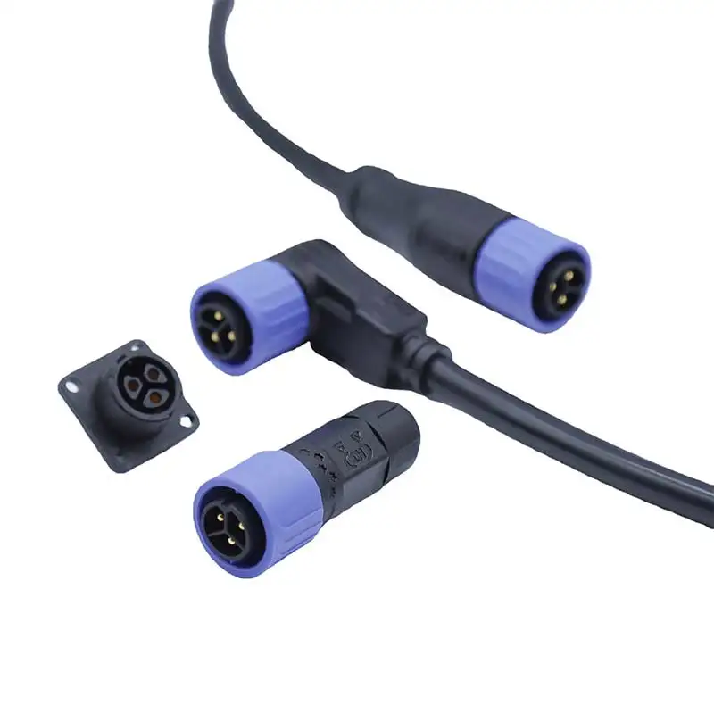 Electric Vehicle Lithium Battery Plug Waterproof M20 3+0 Charging Discharging Connectors Quick Locking Female 30A IP67 Socket