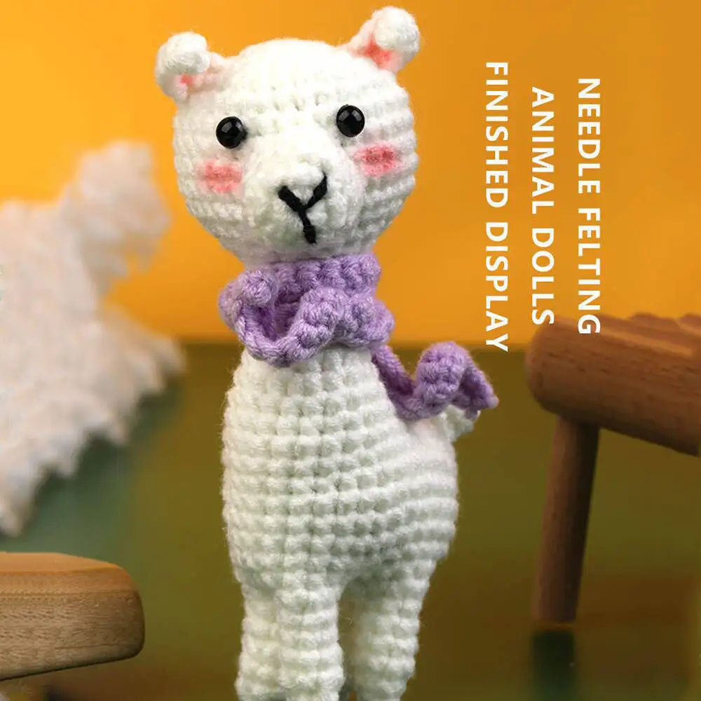 

Alpaca Animal Pattern Suitable For Beginners And Adults Art Crochet Set Home Decoration