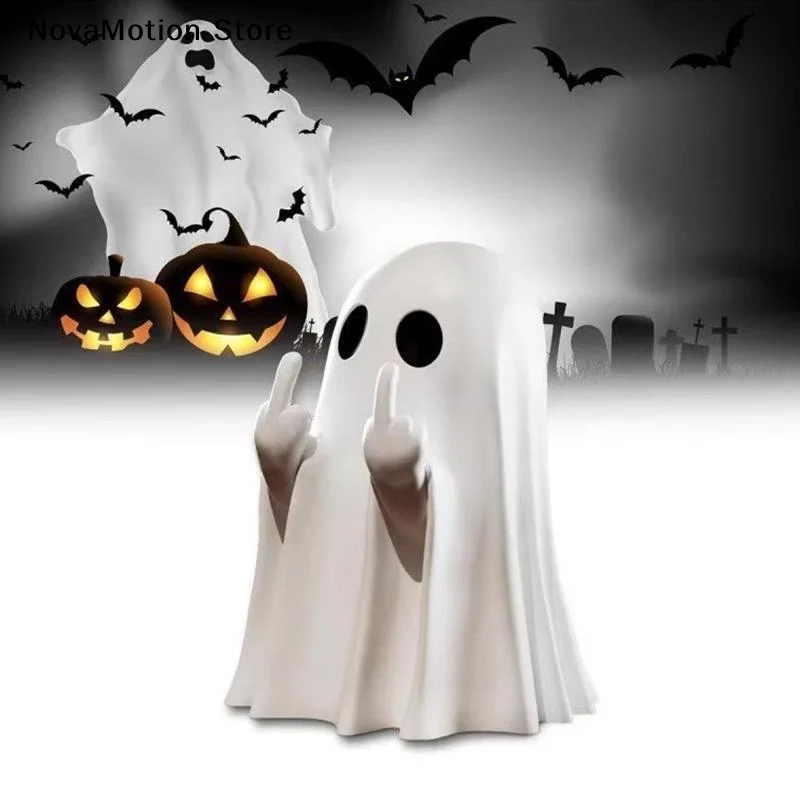 [NM]PVC Ghost Pen Holder Cute Spooky Pencil Rack Desk Storage Ornament Creative Kawaii Office Stationery Stand Halloween Gift