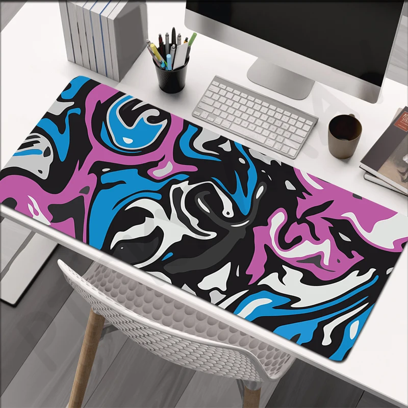 

Liquid Design 80x30cm XXL Lock Edge Mousepads Large Gaming Mousepad Keyboard Mats Mouse Mat Beast Desk Pad For Gift Mouse Pads