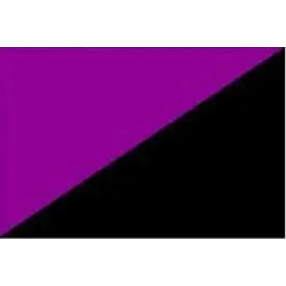 Half Purple Half Black Flag Polyester Anarchy 2X3FT 3X5FT Custom YOUR TEXT BANNER