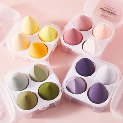 New 4pcs Makeup Puff Cosmetic Latex Soft Velvet Makeup Puff Foundation Powder Sponge for Women Face Makeup Tools Accessories