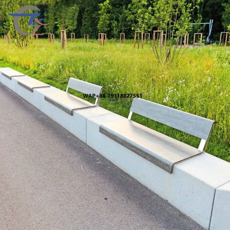 

Custom Design Modern Outdoor Furniture Chairs Park Garden Beach GRC Terrazzo Concrete Benches
