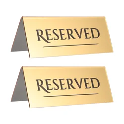 2 Stuks Gereserveerde Stoel Kaart Banquette Tafel Restaurant Borden Huwelijksfeest Voor Tafels Acryl Plaat Bar Reservering Stoelen
