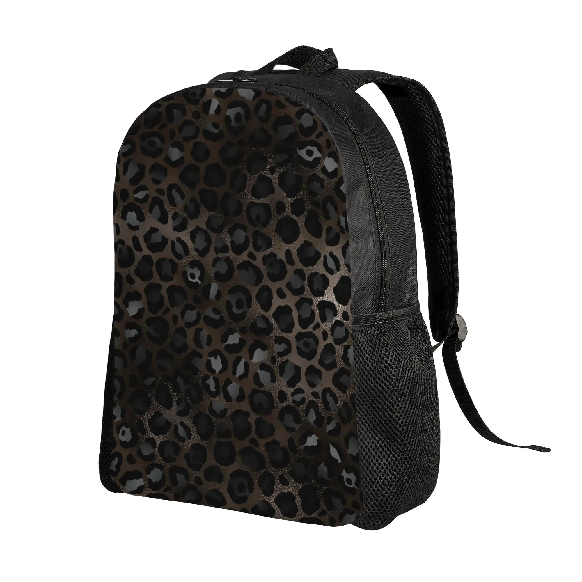 Back to school season New Beautiful Black Leopard  Pattern Schoolbag Leopard Print For Men Women Daypack Backpack