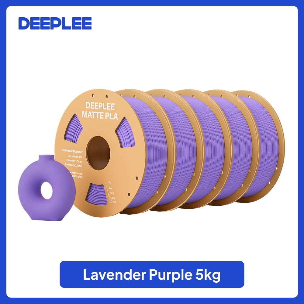 DEEPLEE 2KG mat PLA-filament 1,75 mm 3D-printen voor FDM 3D-printer PLA roze Deeplee-filament - afbeelding 1