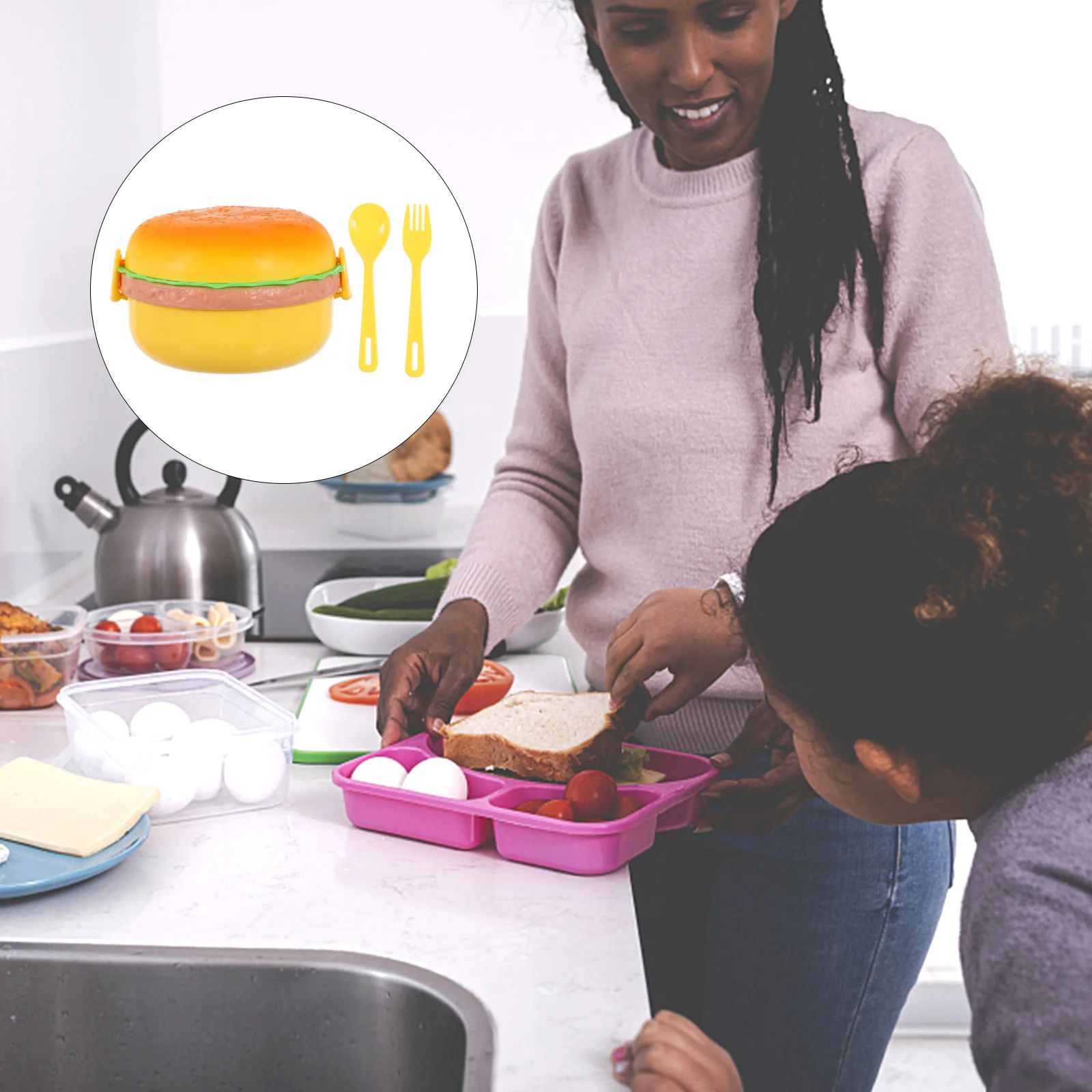 

1pcs Bento Box For Kids Container School Lunch Portable Food Storage Box Holiday Gift Candy Case Children Meal