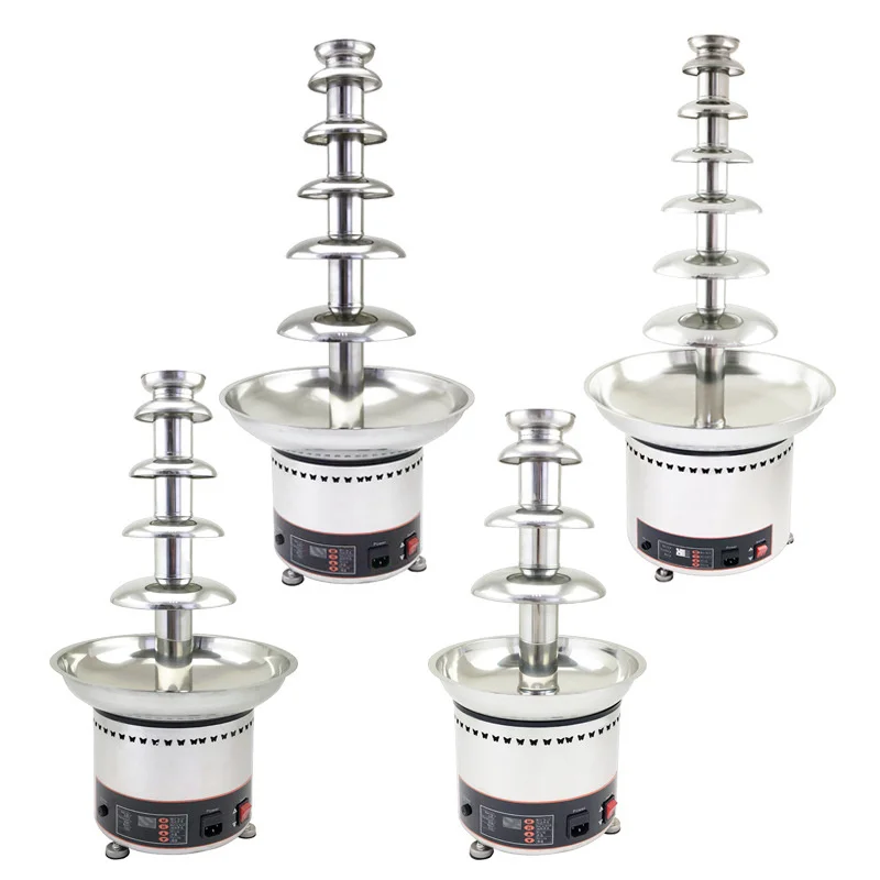Electric Chocolate Melting Warmer Waterfall Machine Commercial Chocolate Fountain Chocolate Melt with Heating Fondue Machines