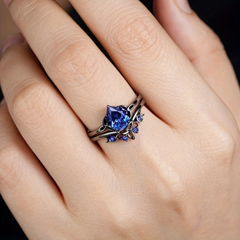 Huitan – bagues attrayantes avec design plaqué noir, bijoux de fête Hip Hop à la mode pour femmes, accessoire délicat, moderne et élégant