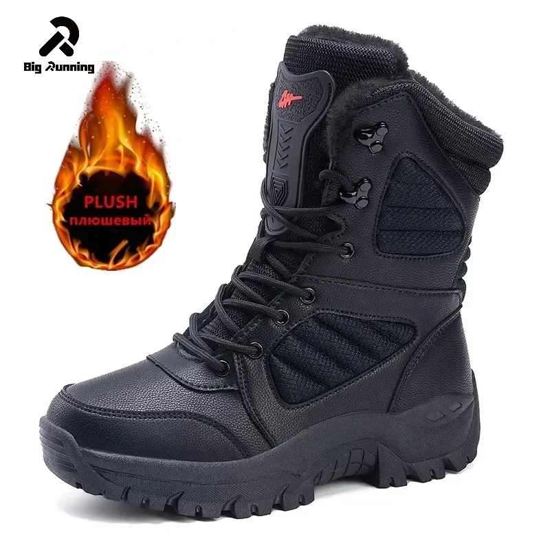 2024 Season Velvet Snow boots Men's and women's casual high-top boots Waterproof winter ankle Army work boots