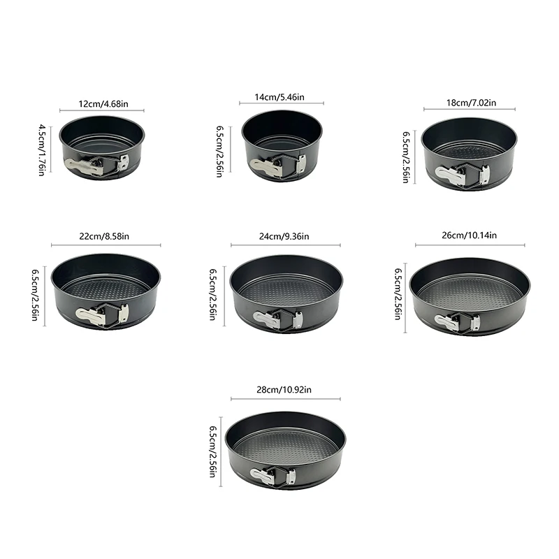 Non-Stick Metal Bake Mould Pan Round Cake Oven Pan Bakeware Removable Bottom Carbon Steel Cakes Molds Tray Kitchen Baking Tools
