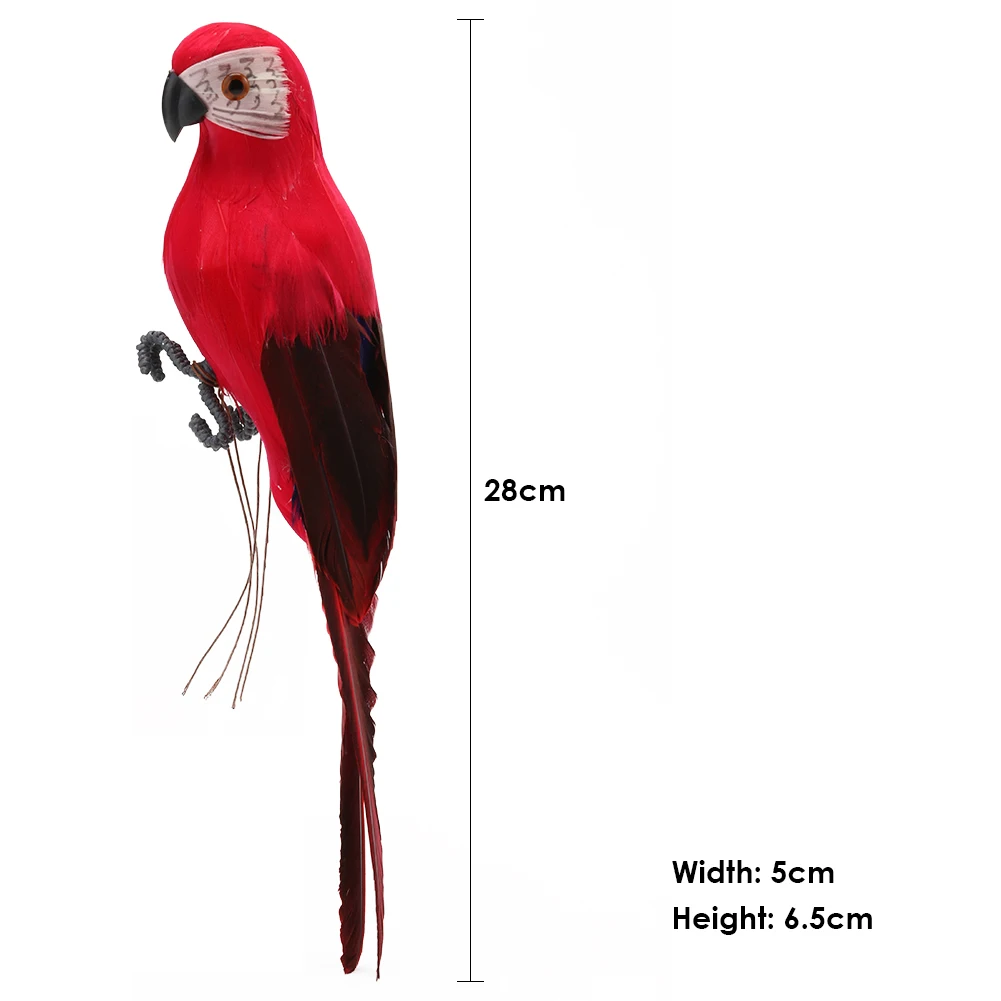 

Handmade Simulation Parrot Artificial Simulation Foam Bird Fake Animal Bird Imitation Bird Model Home Ornament for Wedding Decor