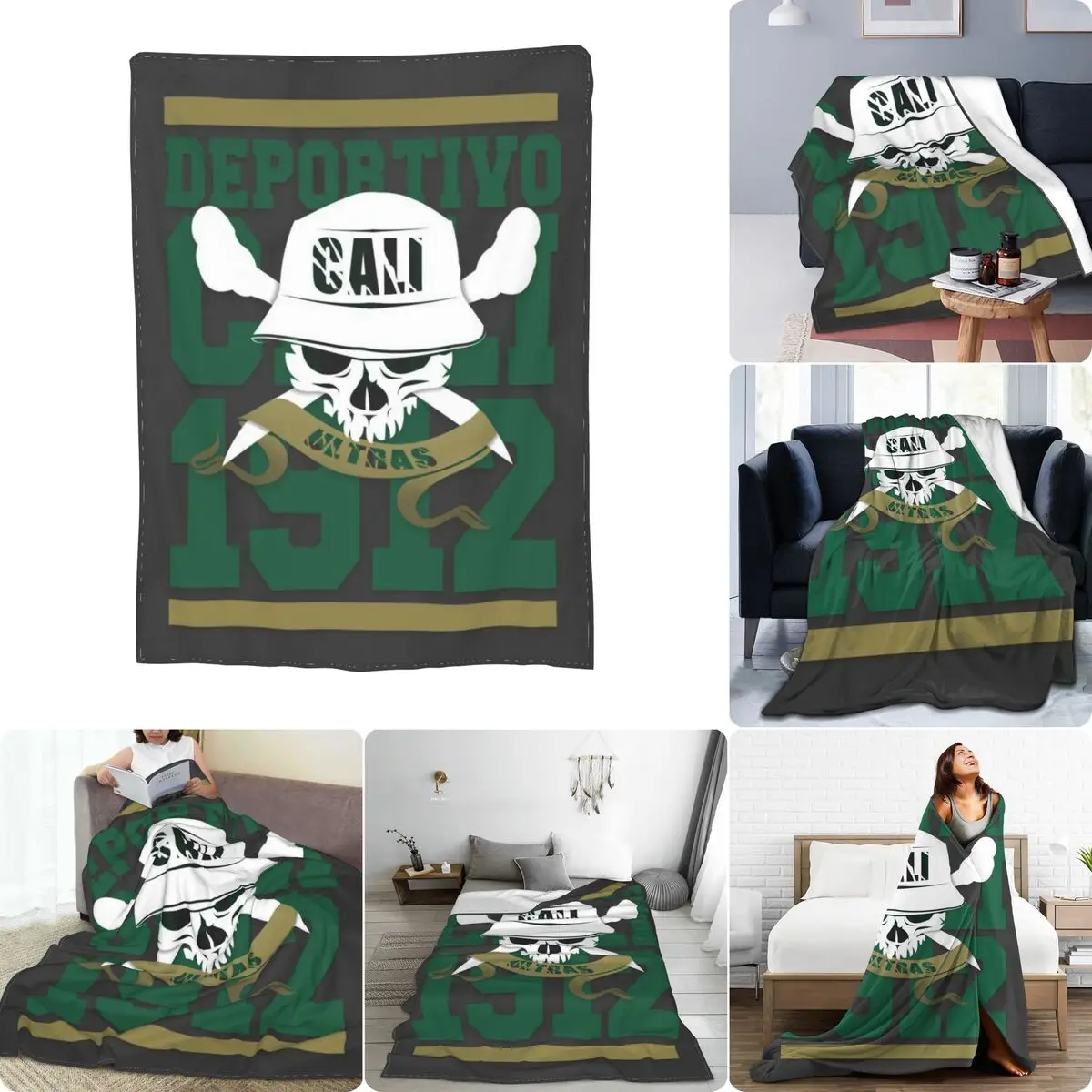 Deportivo Cali Ultra-Soft Micro Fleece Blanket Fluffy Bedding On The Sofa Home Decotation