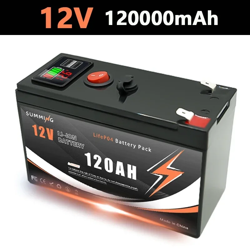 Lithium 12V 150Ah LiFePO4 Deep 4000+ Cycles Batterij Oplaadbare batterij voor verlichting, elektrische wielen, zonne-energie/windkracht, kleine UPS