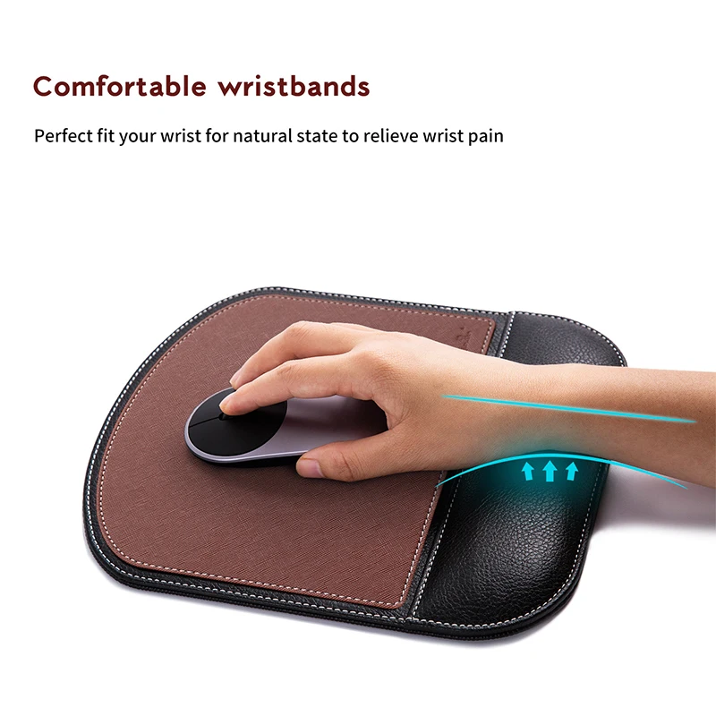 คุณภาพสูง Ergonomic Mouse Pad Pad Pu WRIST REST Anti-SLIP แผ่นรองเม้าส์คอมพิวเตอร์ Mousepad สําหรับ Office PC gamer