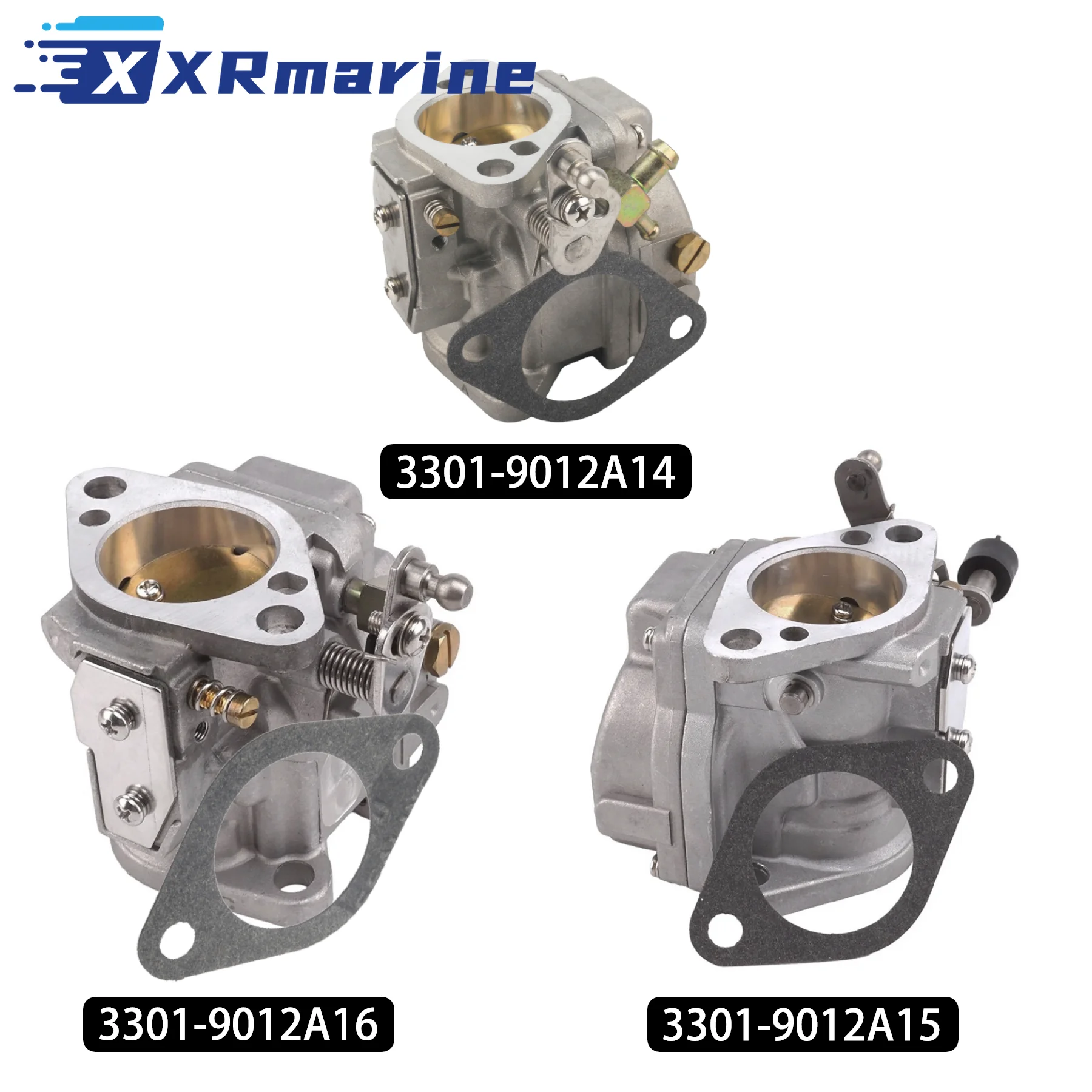 3301-9012A14 Carburetor Assy with Gaskets for Mercury 2 Stroke 70 75 80 90 HP EL Outboard 3301-9012A72 3301-9012A73 3301-9012A24