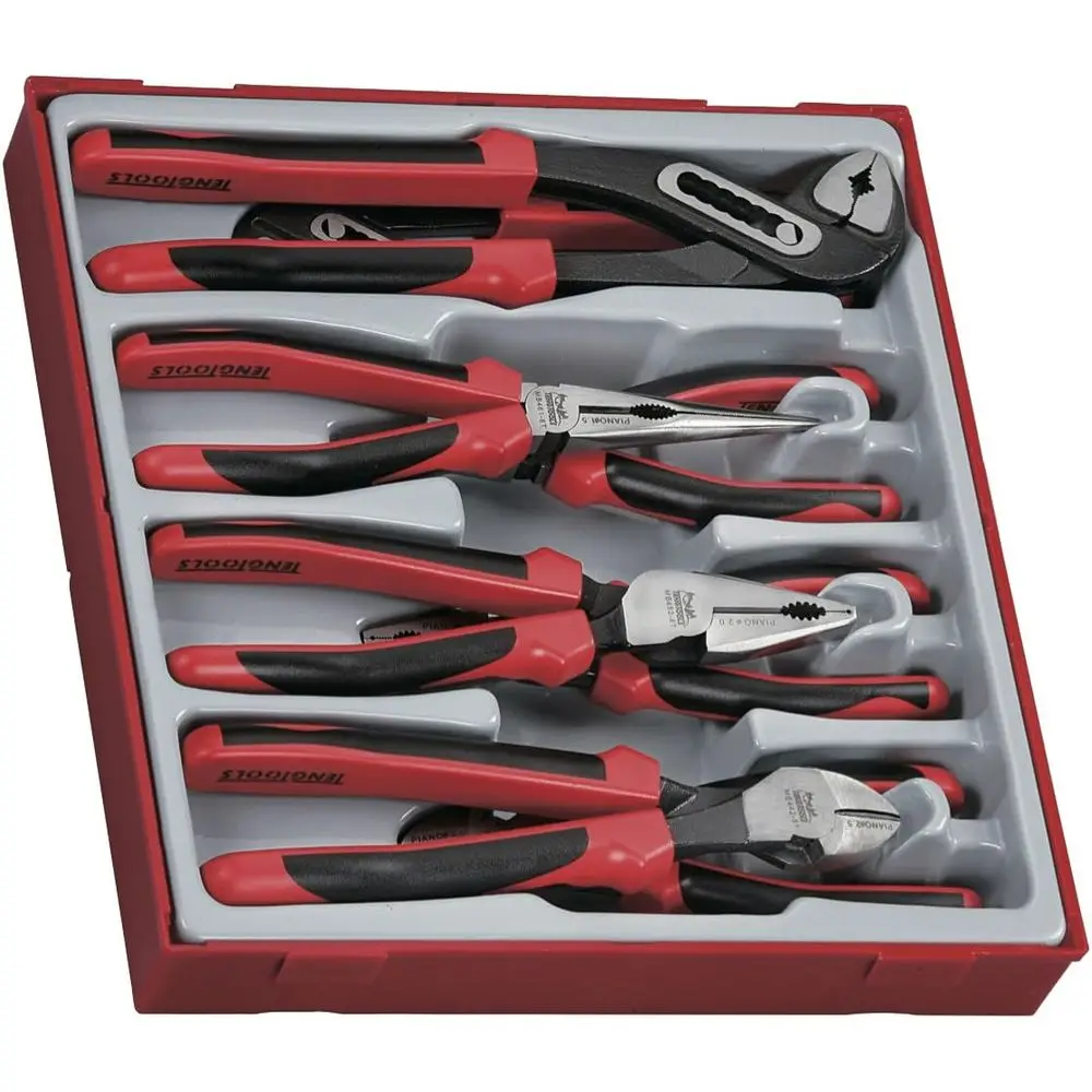 

8-Piece Plier Set with Side Cutters, Linesman, Long Nose, and Water Pump Tools