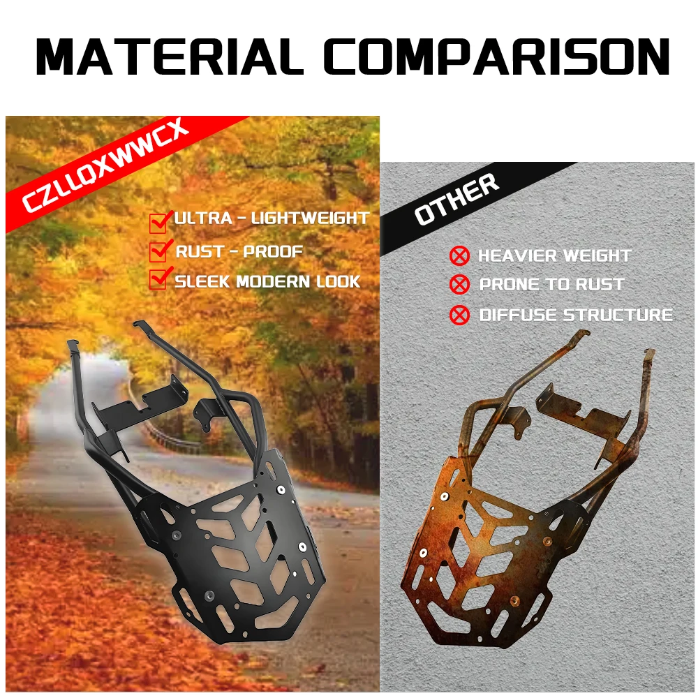 For Kawasaki Ninja400 Z400 17-23 Motorcycle Modified Accessories Rear Cargo Box Luggage Rack Side Case Box Rack Luggage Bracket