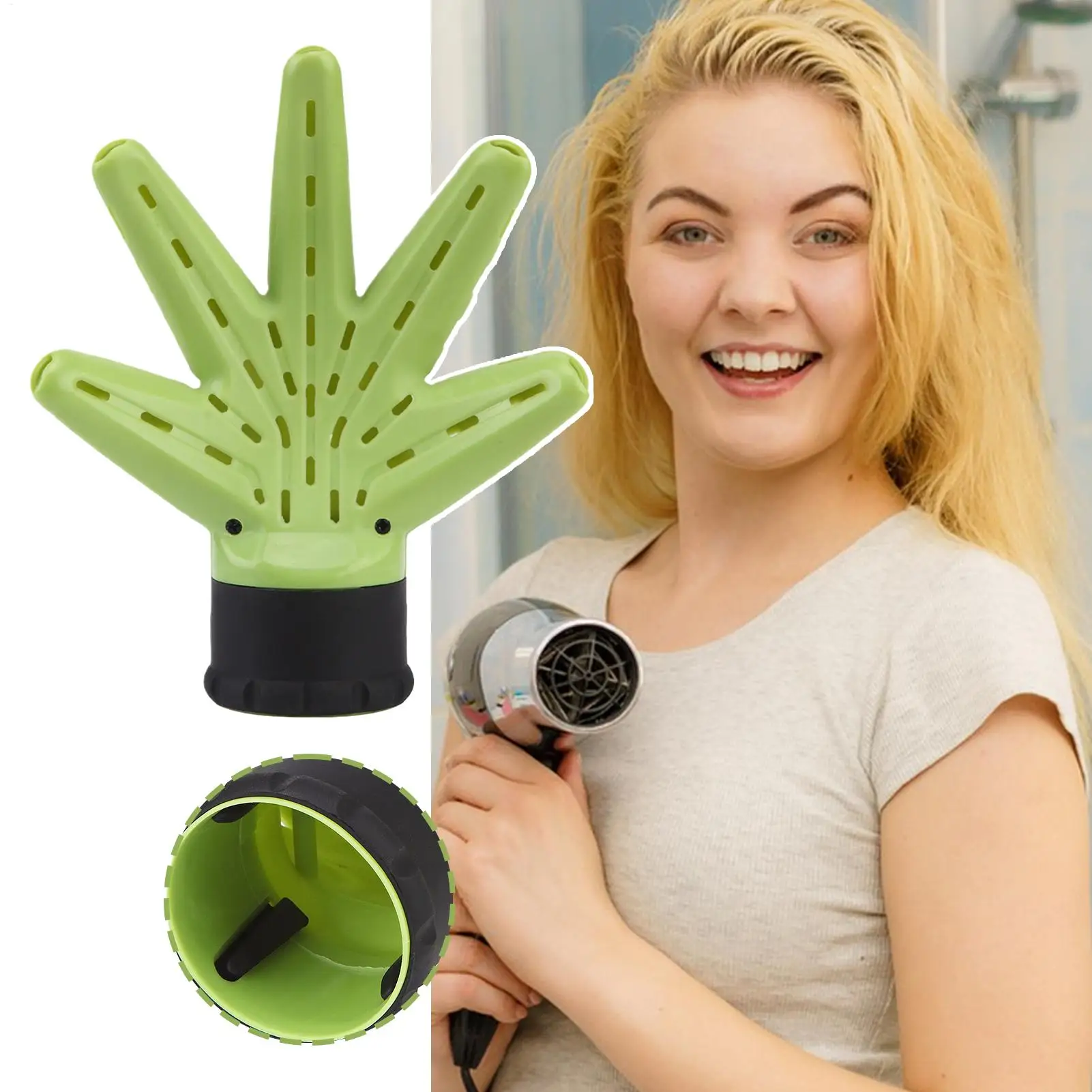 Diffuser Hair Attachment Portable Multi Functional Styling Tool Hand Shape Diffuser Attachment for Blow Dryer Traveling Business
