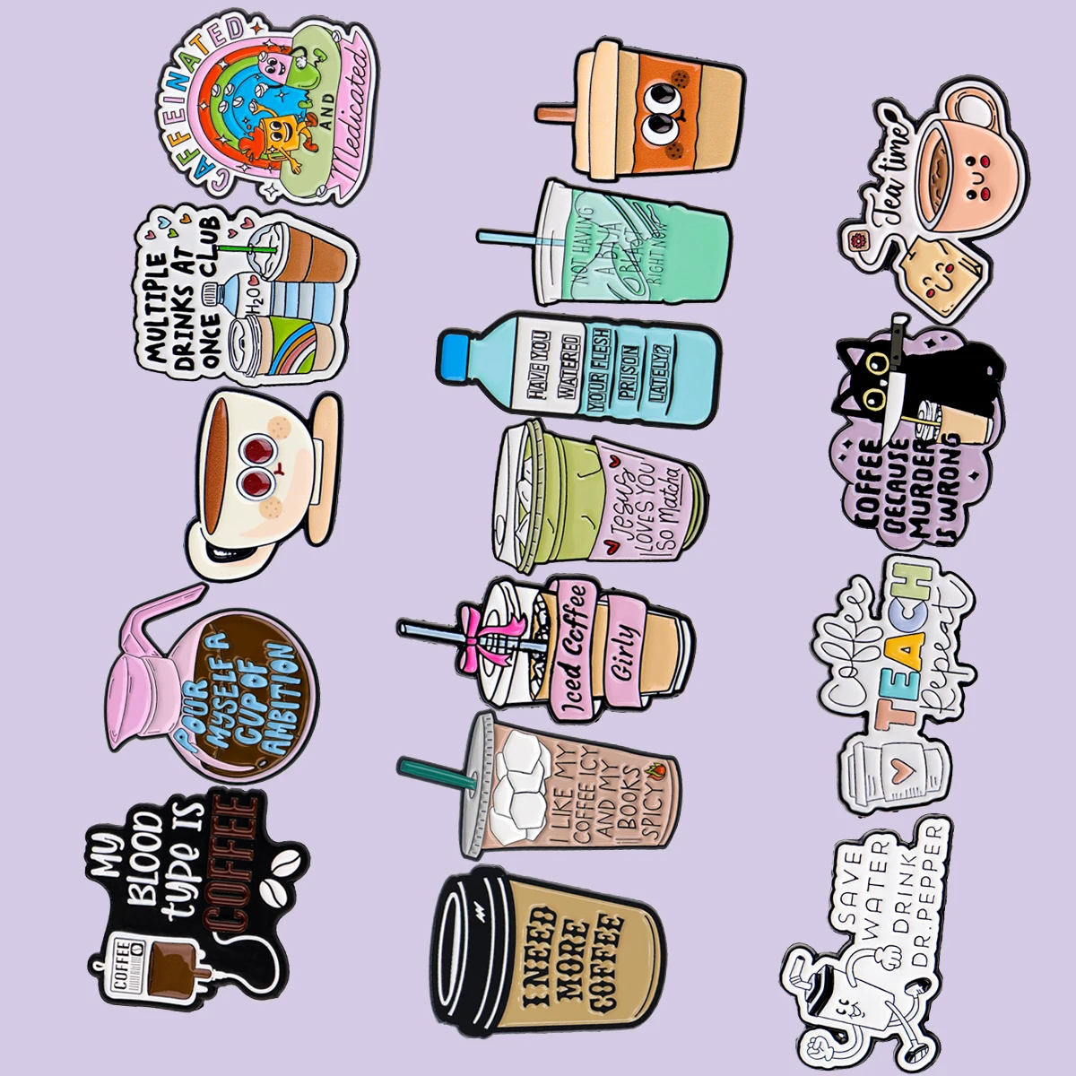 

Mix5/8/10pcs/set Bottle Series Enamel Pins Drink Metal Brooch Backpack Hat Bag Collar Badges Fashion Jewelry Collection Gifts