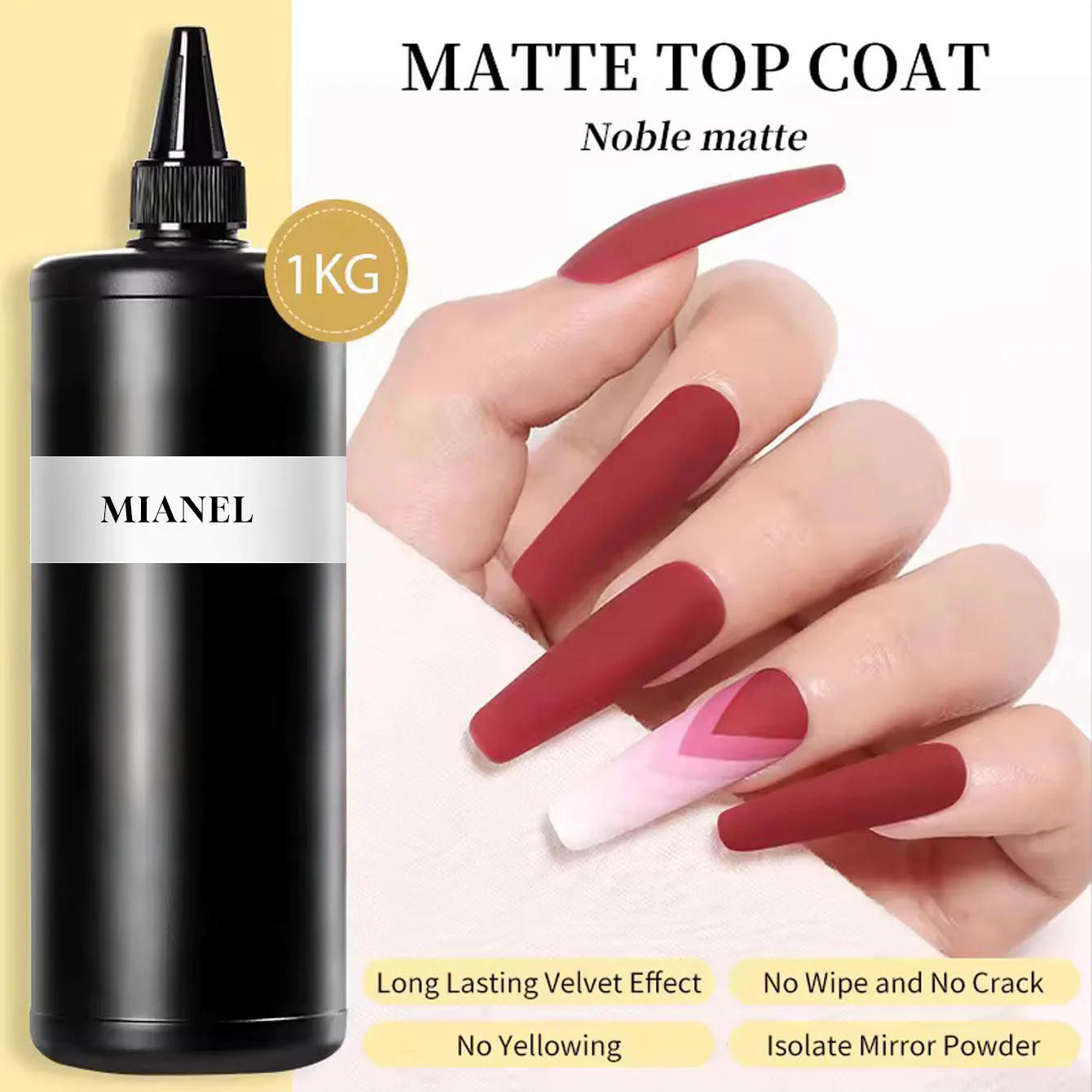 MIANEL 1000 جرام 10 في 1 مسمار الغراء هلام طلاء الأظافر إبقاء مسمار تعزيز مسمار الفن سمك المطاط قاعدة هلام السوبر مشرق معطف فوقي #3