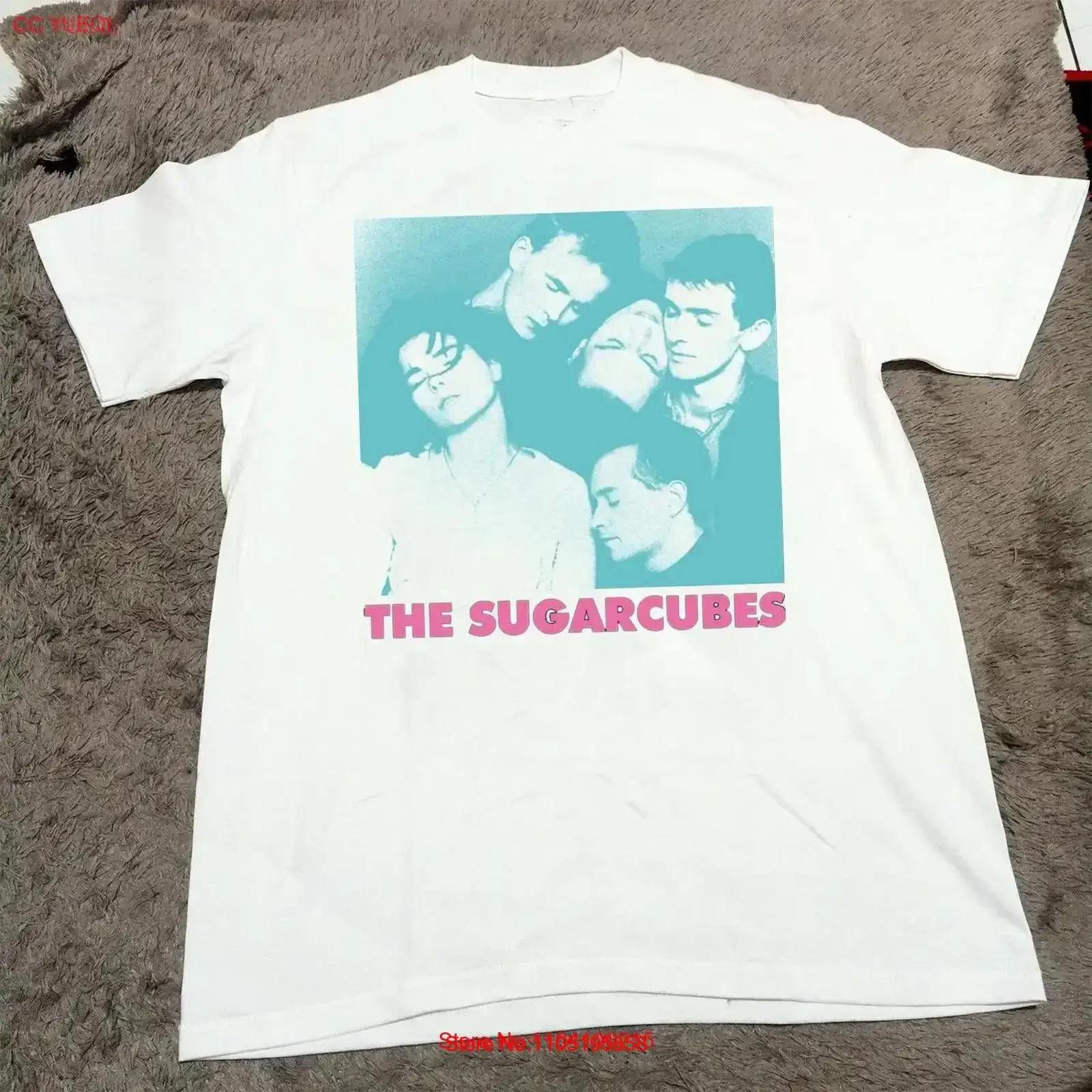 

The Sugarcubes Band Members White T Shirt Cotton vintage Washed Slightly Soft graphic Top For Everyday Wear designer clothes