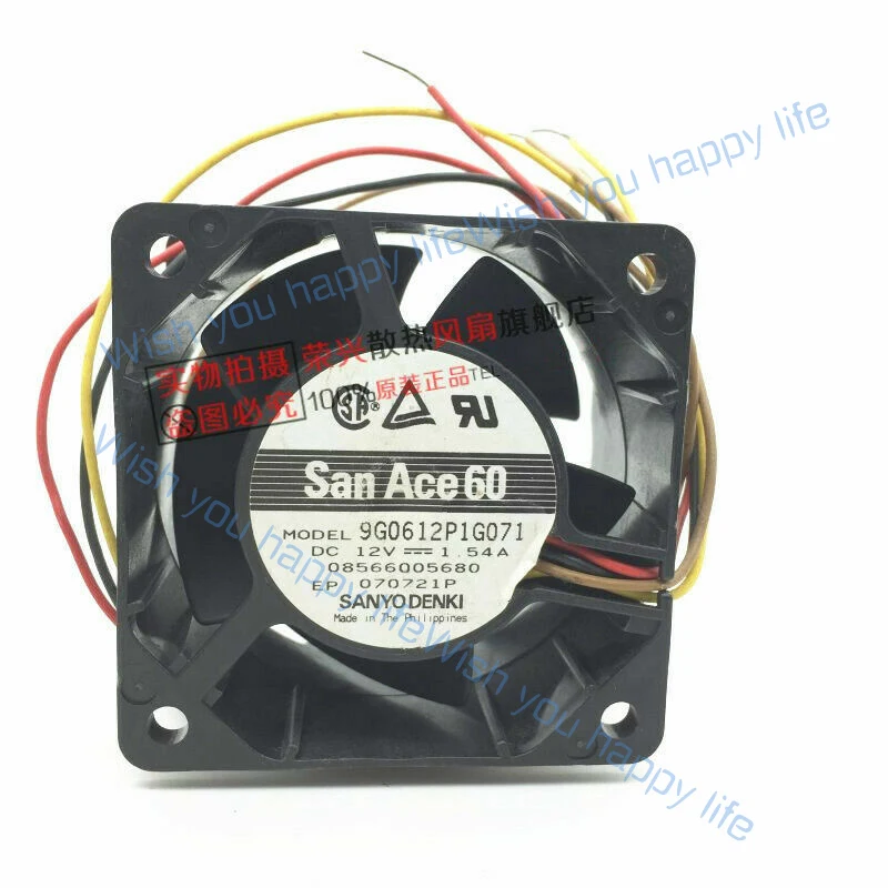 

L... FOR Sanyo 9G0612P1G071 6038 12V 1.54A 6CM 4-wire server violence cooling fan