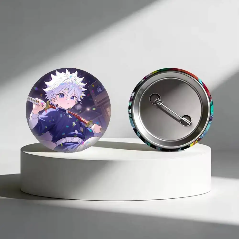 Cartoon Animation Gojo Satoru  25mm 32mm 44mm 58mm 75mm Brooches Badges Pins for Accessories Gift