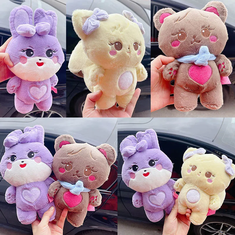 4pcs/set 22cm Pink Kpop Plush Blacked BORN Pinked World Tour Plushie Jennie Lisa Rose Jisoo BLINK Kawaii Stuffed Doll Toy Gift