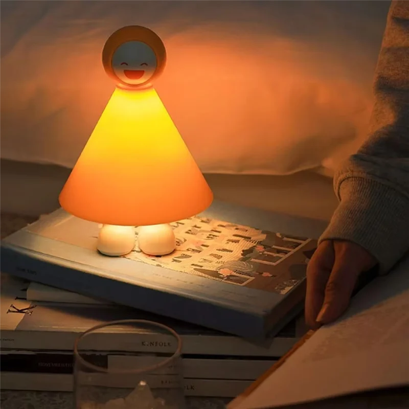 

【Berserkk】Cute Desktop Night Light Rechargeable Desk Lamp .Ideal Foratmosphere Enhancement A