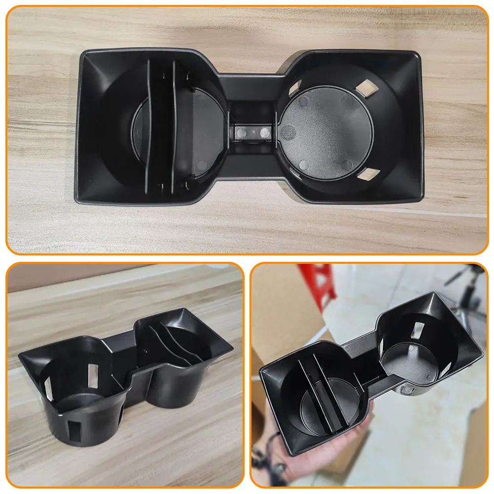 

ABS Black Car Center Console Water Cup Holder Compartment Storage Box For Land Rover Defender