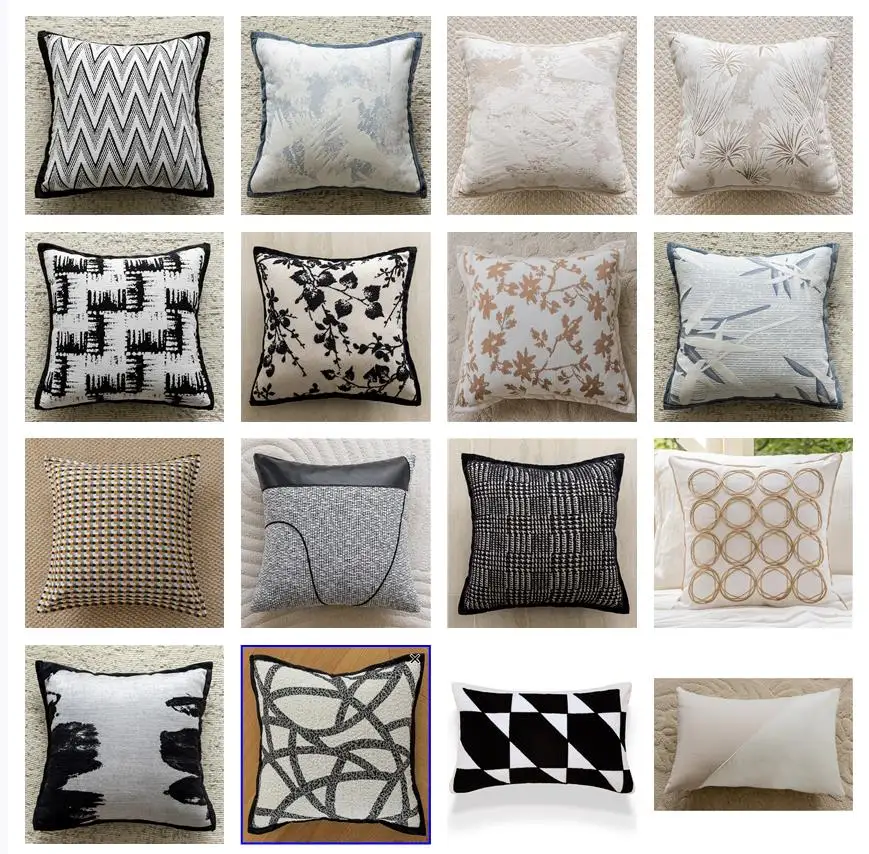 2pcs jacquard cushion cover decorative throw pillowcase sofa waist pillow cover 45x45