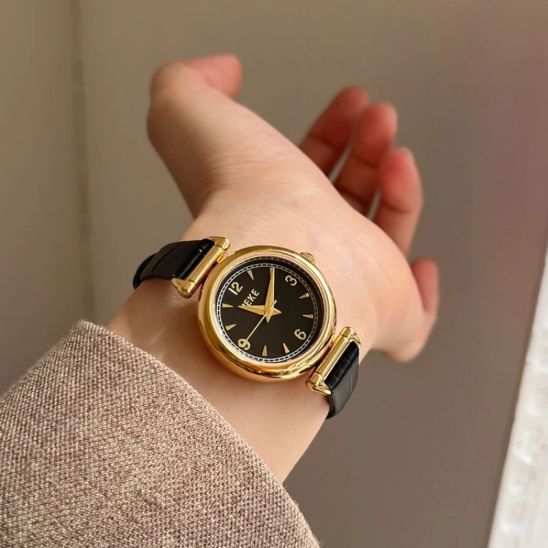 Reloj clásico de tendencia para mujer, elegante, sencillo, Retro, exquisito, resistente al agua, reloj de cuarzo, regalo de cumpleaños para estudiante