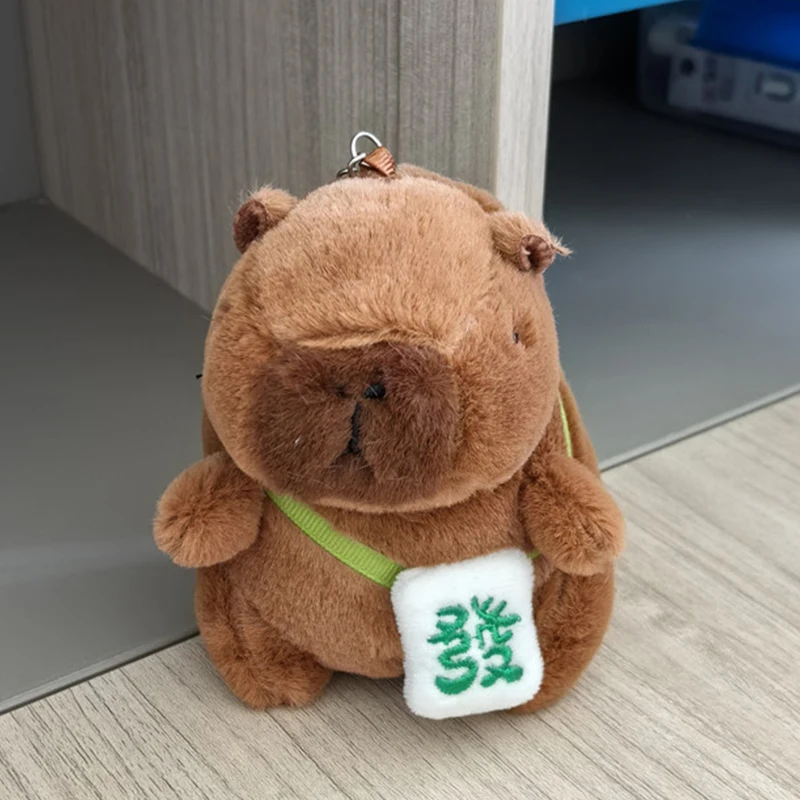 Boneca Capivara Macia para Crianças, Pelúcia Kawaii, Brinquedo De Pelúcia, Travesseiro, Golfinho De Água, Chaveiro, Pingente Bonito, Presente De Aniversário, Quente, 15cm