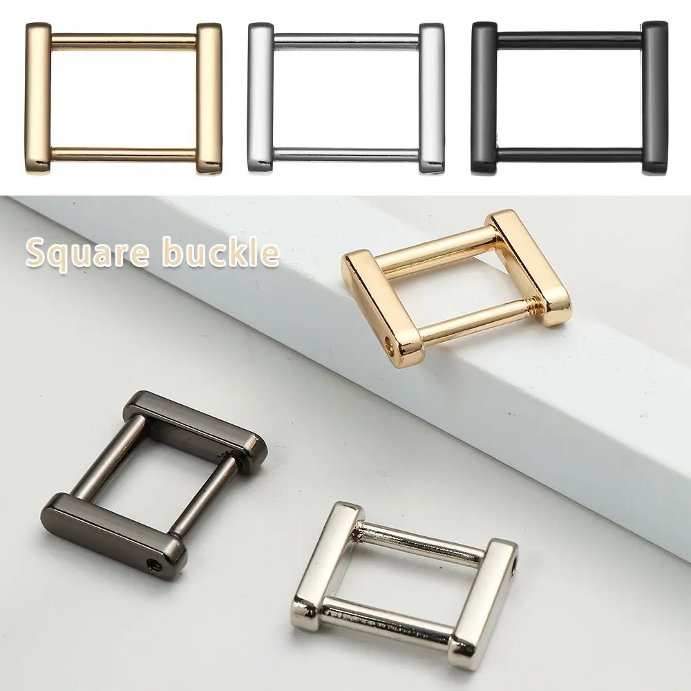 Belt Handle Clasp Shoulder Webbing Buckle Leather Craft Screw Rings Buckle Rectangle Rings Buckle Bag Loop Strap Connector