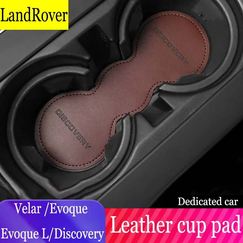 

Pad Automotive Interior Modification Leather Cup Pad FOR Land Rover Velar Evoque Discovery Wireless Charging