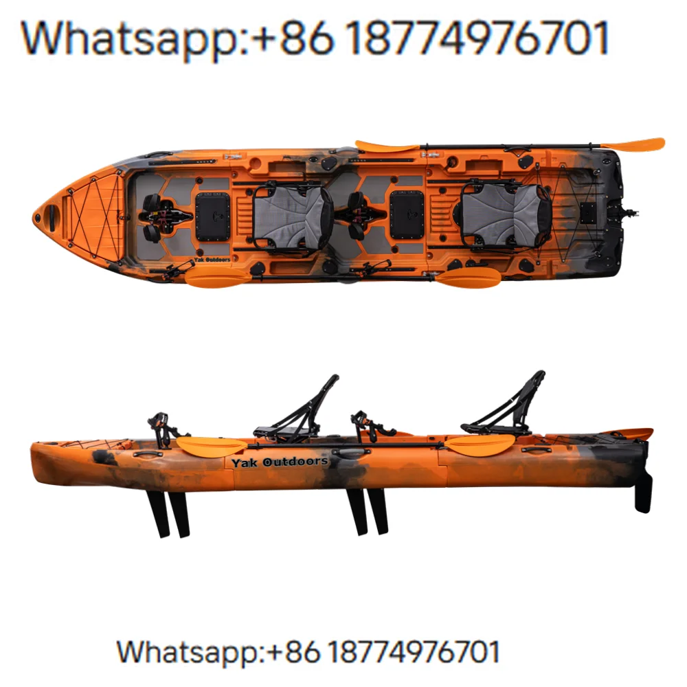 2025 Dernier Modular Pedal Ka with Detachable Ailettes Large Fish Storage 2-Person Capacity for Surfing Motor 2 Pieces Ka