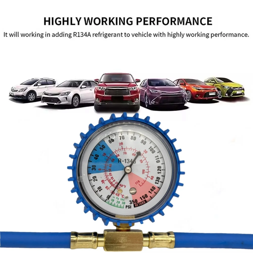 R134a المبردات صمام مفتوح شحن الأنابيب الفريون R134a تكييف الهواء خرطوم إعادة شحن أدوات مكيف هواء السيارة #4